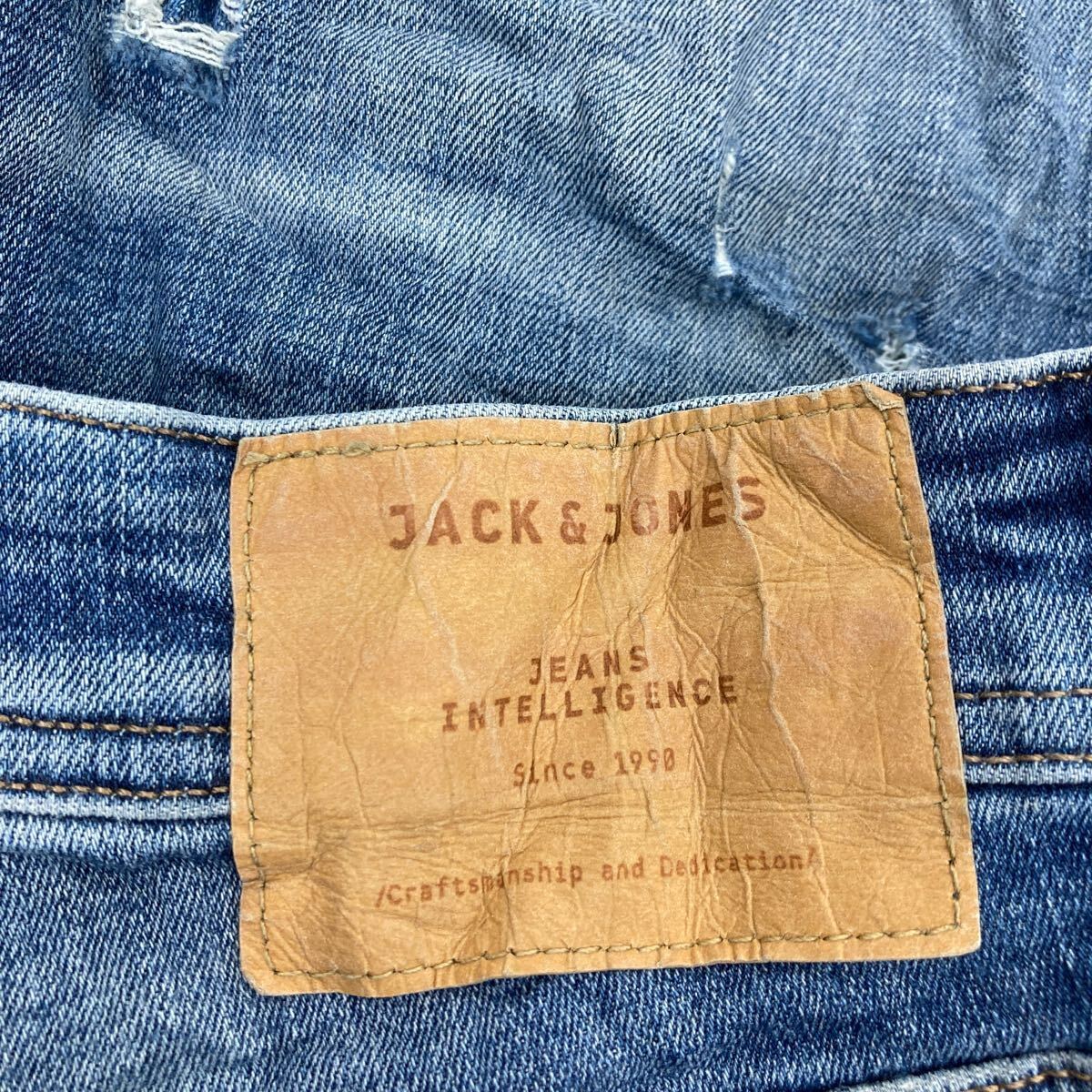 JACK&JONES デニムパンツ W34 ジャックジョーンズ スリムフィット ボタンフライ ブルー 古着卸 アメリカ仕入 2405-956_画像8