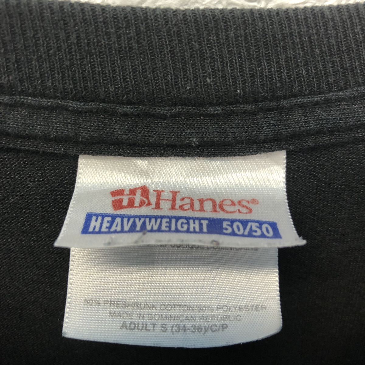 Hanes 半袖 プリント Tシャツ ヘインズ S ブラック バックプリント クルーネック 古着卸 アメリカ仕入 a605-6892_画像7