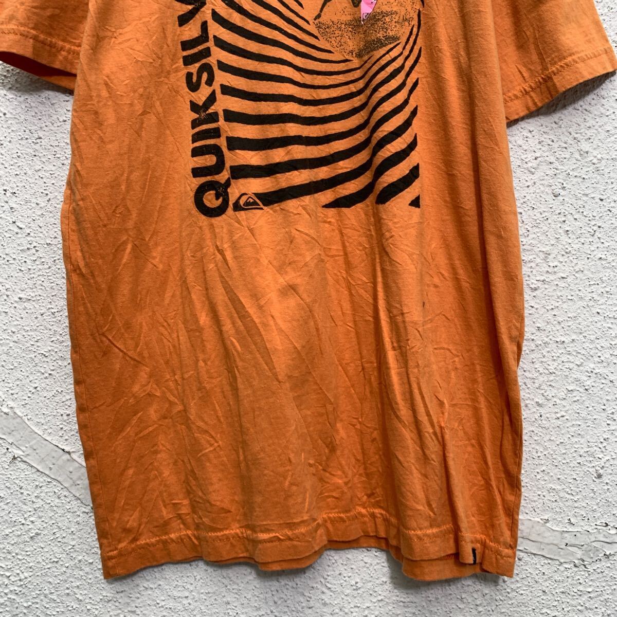 QUIKSILVER 半袖 プリントTシャツ XL オレンジ クイックシルバー メキシコ製 クルーネック サーフィン 古着卸 アメリカ仕入 a605-6929_画像3