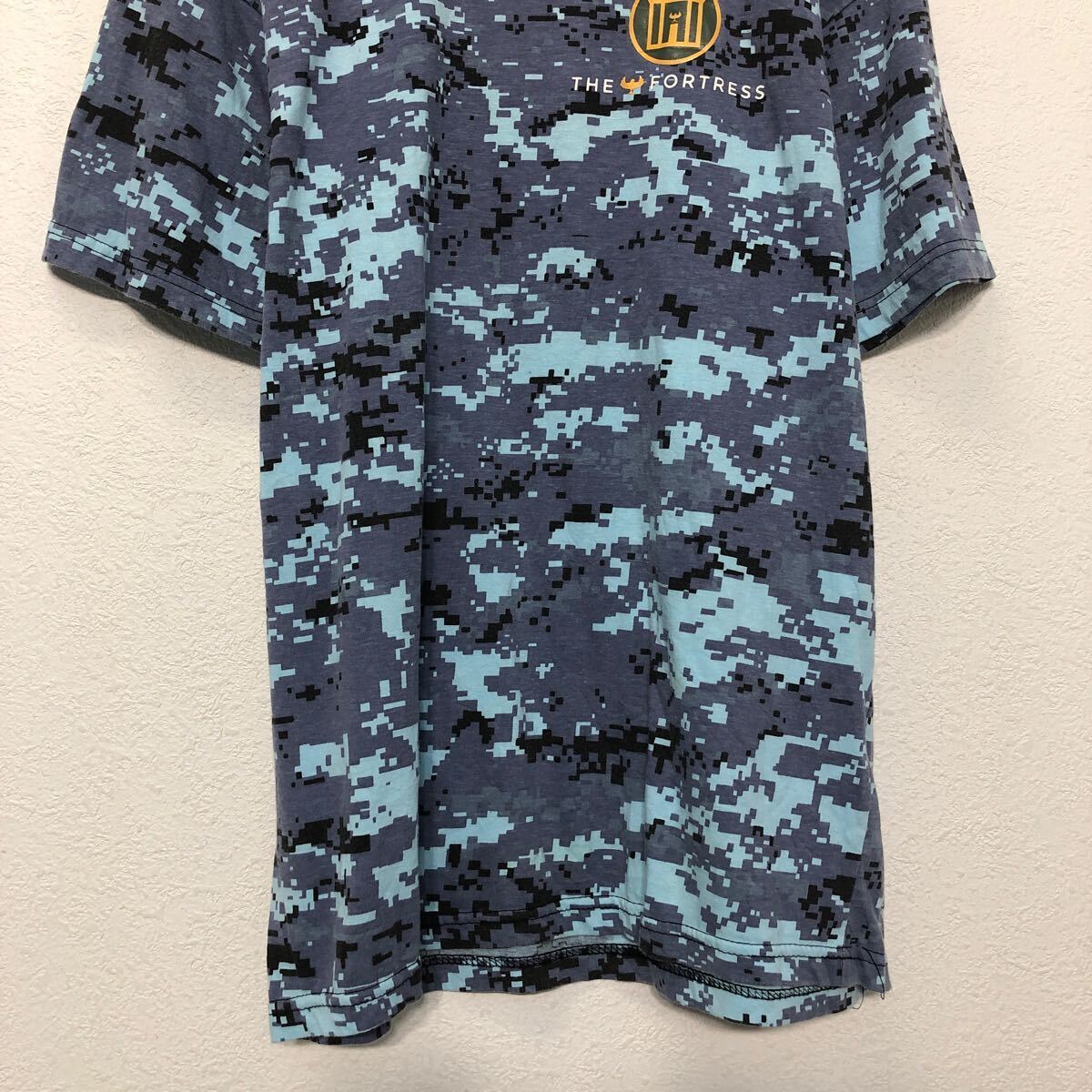 ROTHCO 半袖 プリント Tシャツ L カモフラ ブルー バックプリント クルーネック 古着卸 アメリカ仕入 a605-6942_画像3