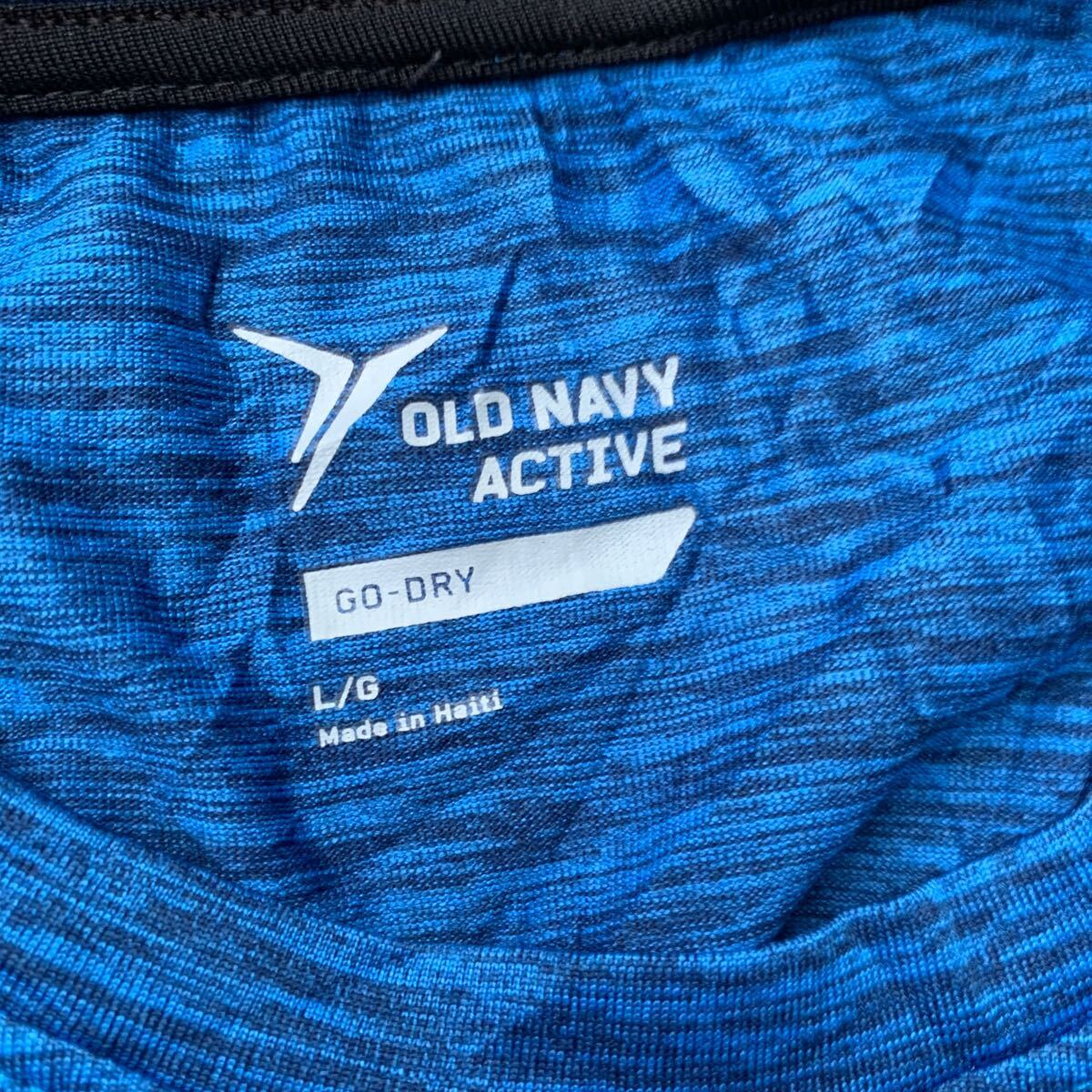 OLD NAVY ACTIVE 半袖 ロゴTシャツ L ブルー ブラック 切替 オールドネイビー スポーツウェア 古着卸 アメリカ仕入 a605-6933_画像7