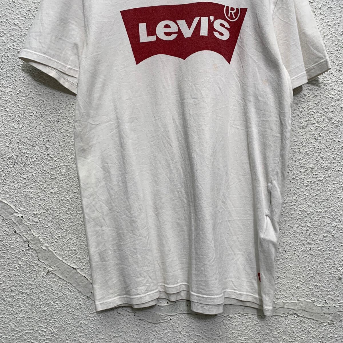 Levi's 半袖 ロゴTシャツ S ホワイト リーバイス クルーネック 古着卸 アメリカ仕入 a605-6936_画像3