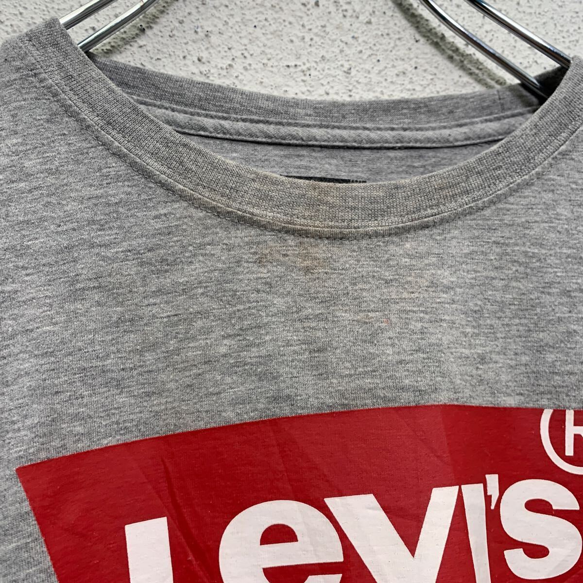 Levi's 半袖 ロゴTシャツ M 140～ キッズ グレー リーバイス クルーネック 古着卸 アメリカ仕入 a605-6932_画像4