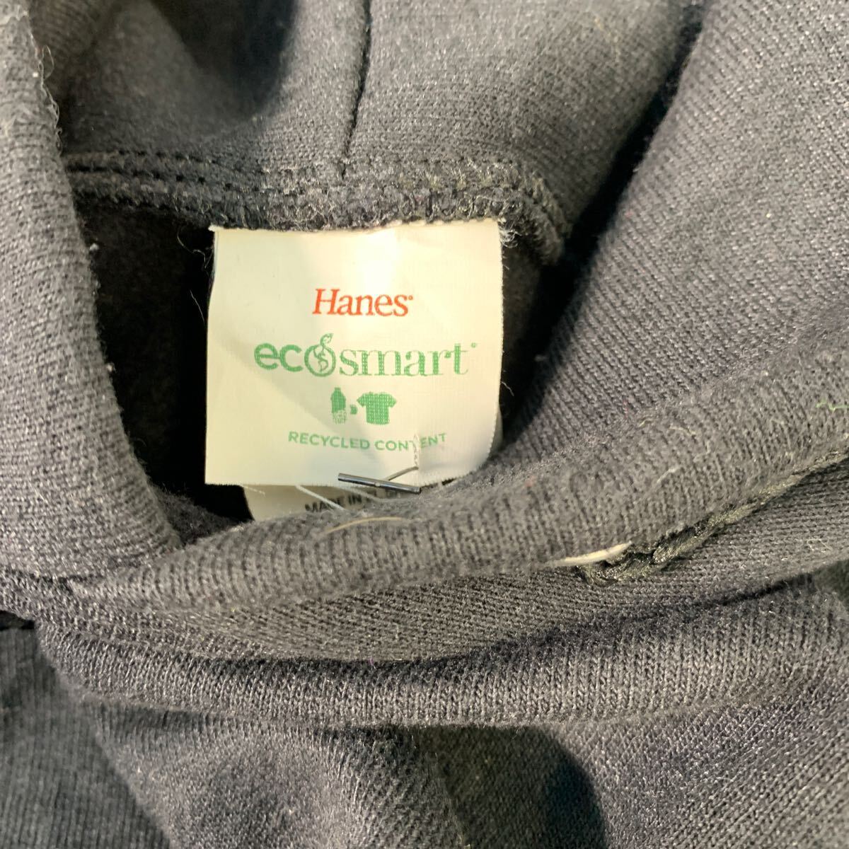 Hanes 無地スウェット パーカー 4XL ブラック ヘインズ ビッグサイズ 裏起毛 プルオーバー 古着卸 アメリカ仕入 a605-7034_画像10