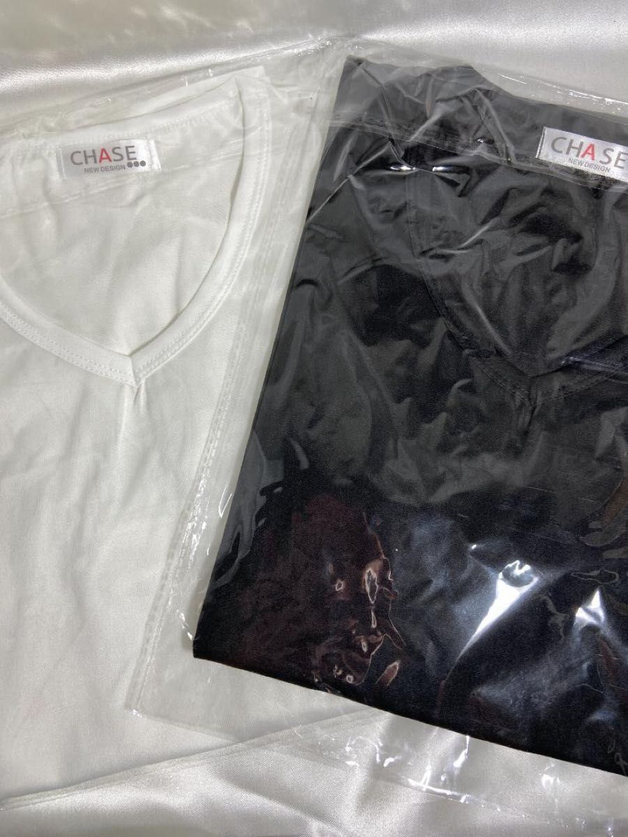 Vネック シャツ 半袖 きれいめ シンプル カットソー レディース Tシャツ 黒 XL インナー 半袖Tシャツ ブラック ホワイト