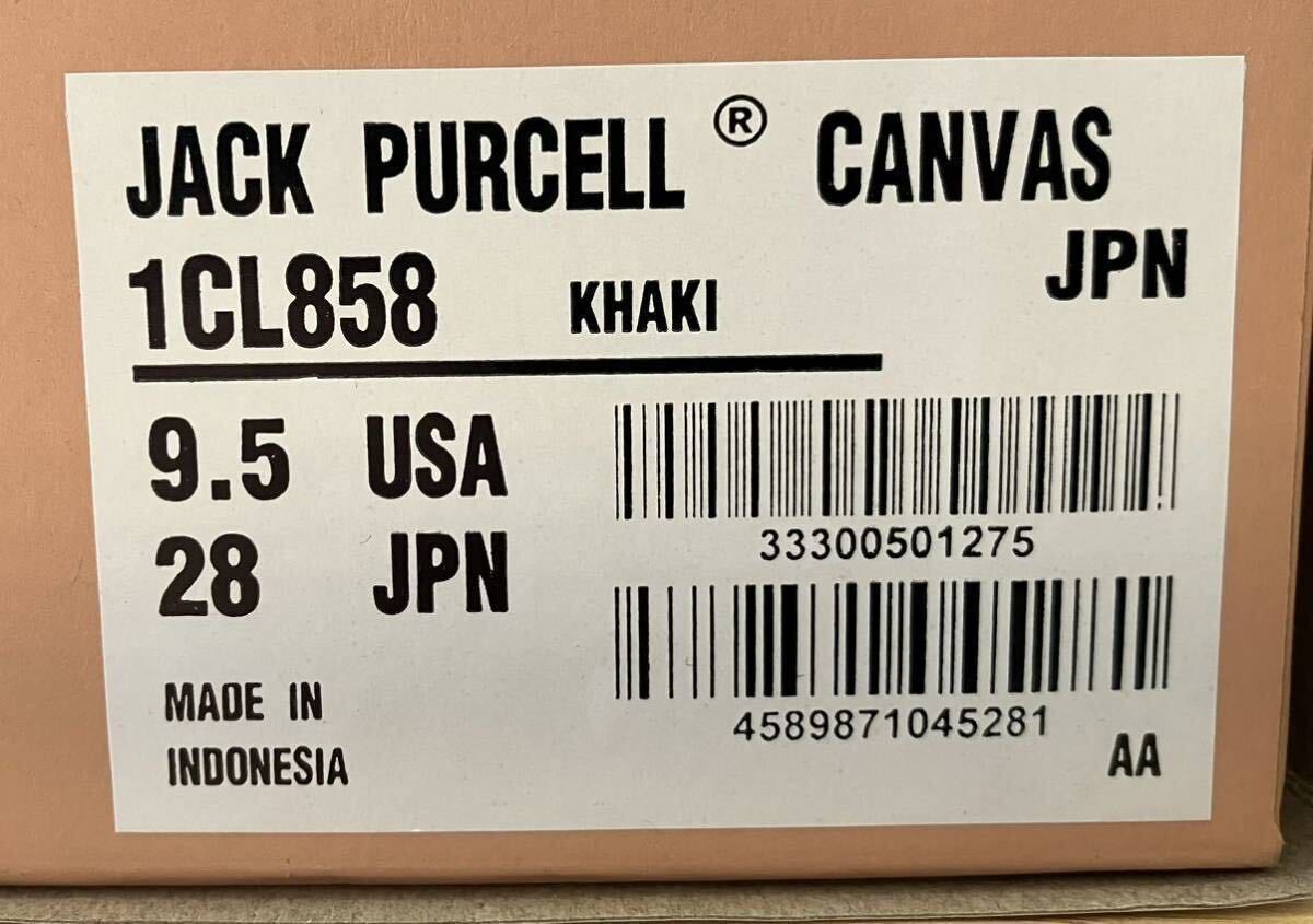 コンバースアディクト ジャックパーセル キャンバス CONVERSE ADDICT JACKPURCELL CANVAS KHAKI カーキ US9.5 28.0cm 限定ビームスプラス_画像10