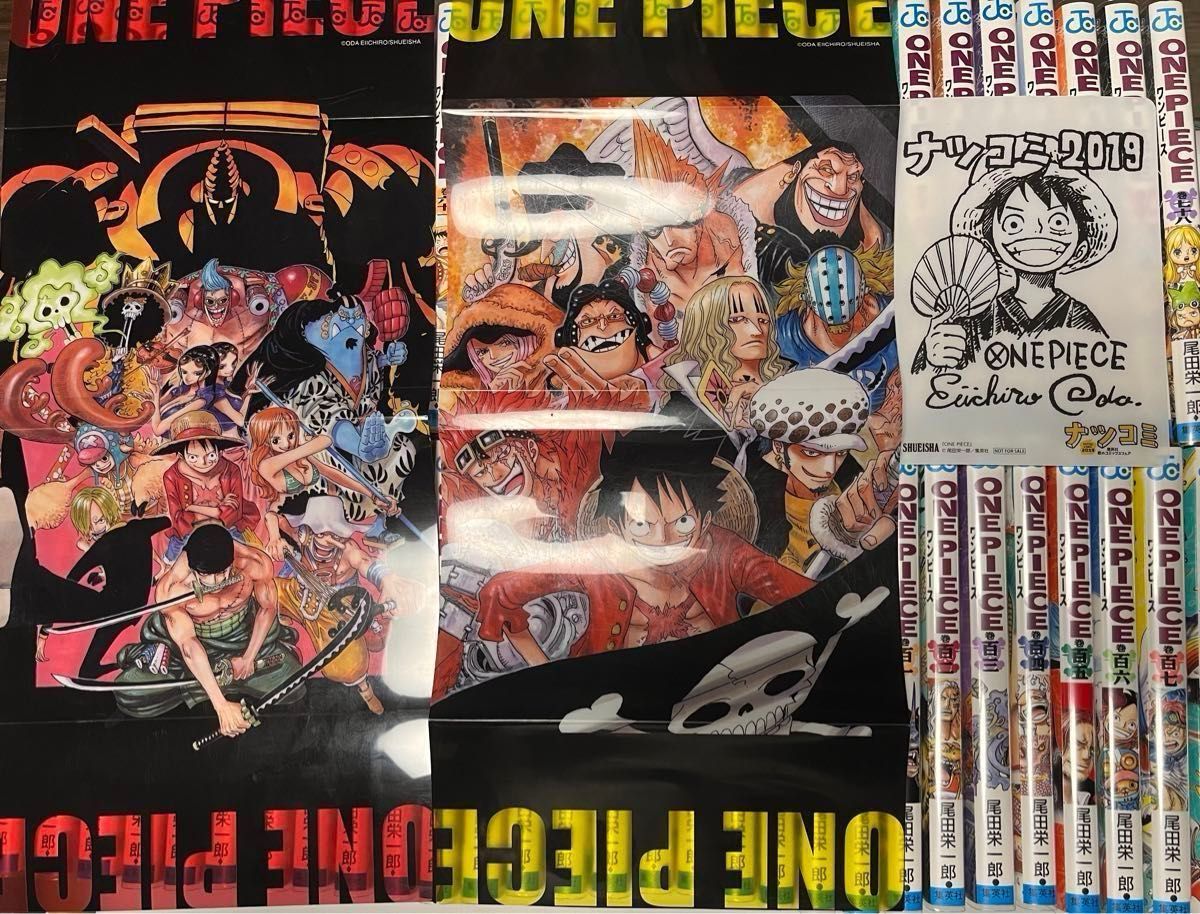 ワンピース ONE PIECE 1〜108巻 最新巻まで +5冊 1部初版本あり 消毒済 オマケ付 送料無料 セット 尾田栄一郎 