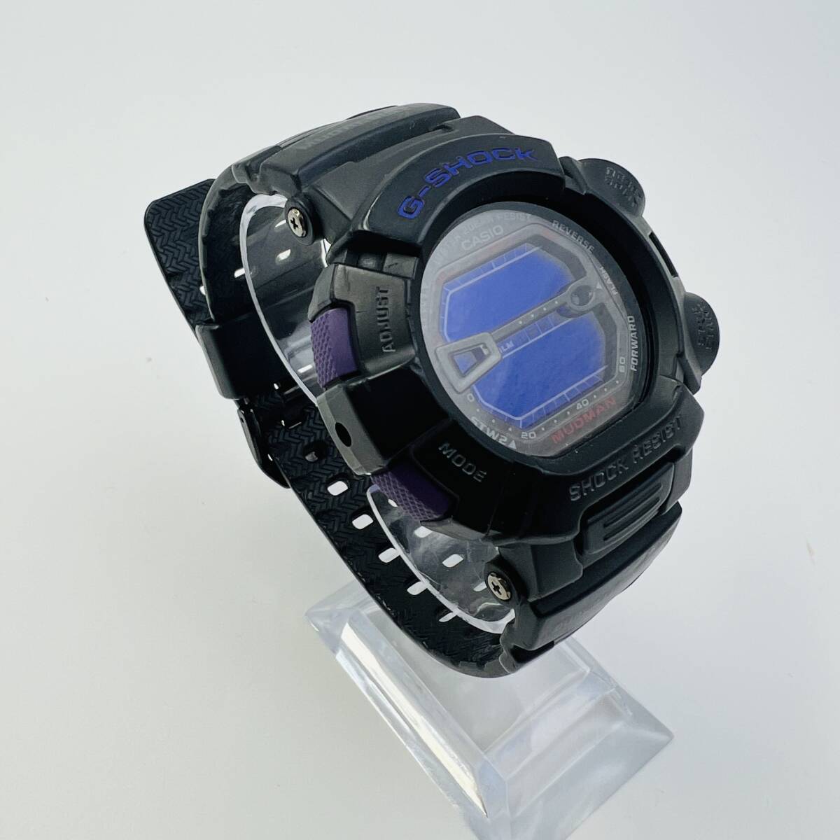 【467】CASIO G-SHOCK MUDMAN マッドマン G-9000BP カシオ Gショック メンズ 腕時計 黒 紫 動作未確認 ジーショックの画像3