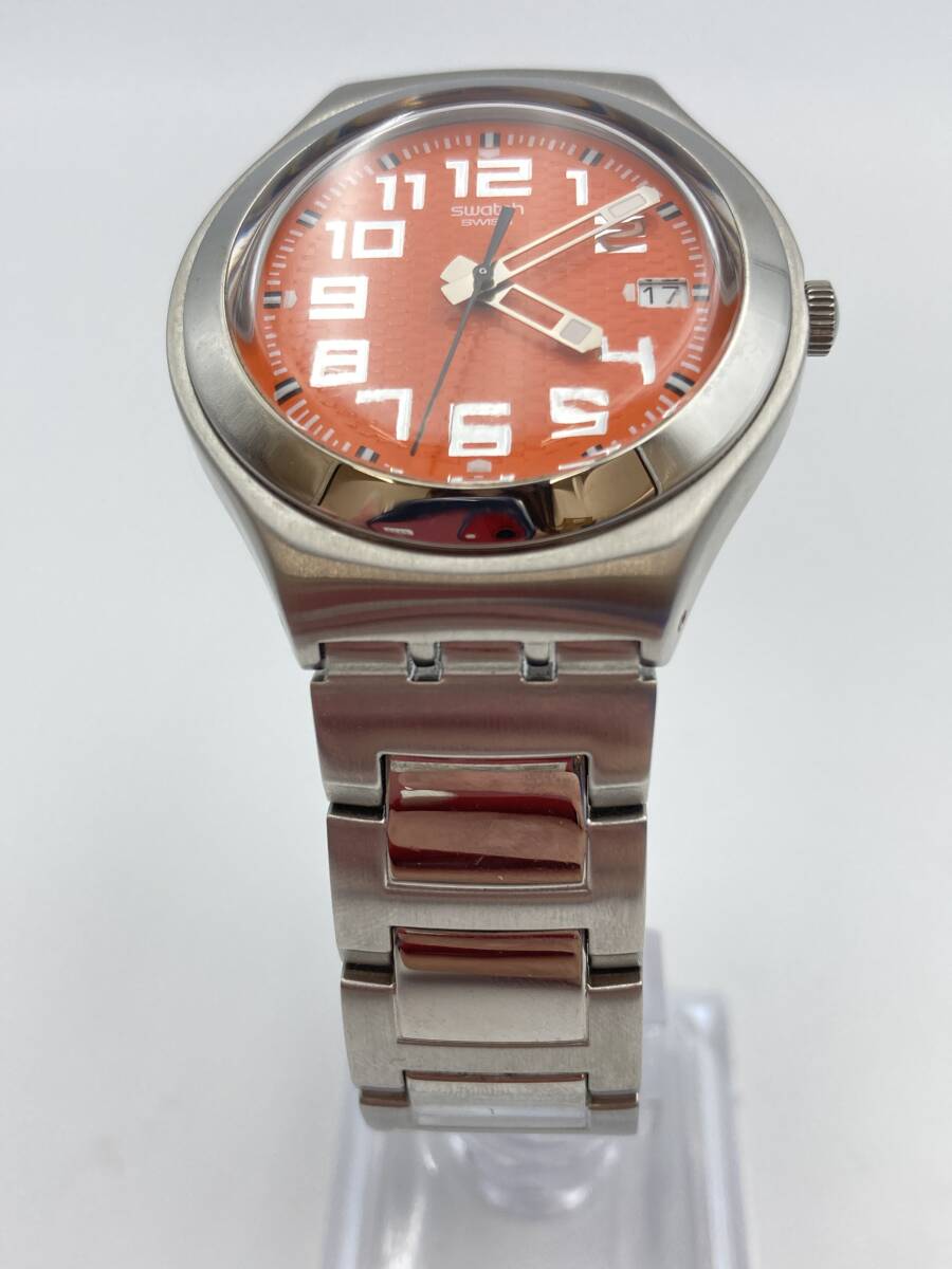【698B】稼動品 Swatch スウォッチ IRONY アイロニー 腕時計 クオーツ コレクション コレクター オレンジ文字盤 メンズ _画像8