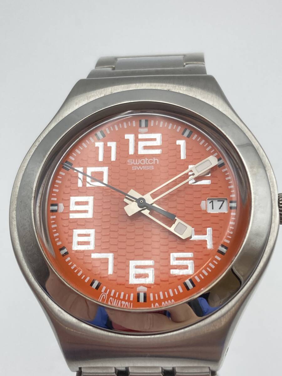 【698B】稼動品 Swatch スウォッチ IRONY アイロニー 腕時計 クオーツ コレクション コレクター オレンジ文字盤 メンズ _画像3