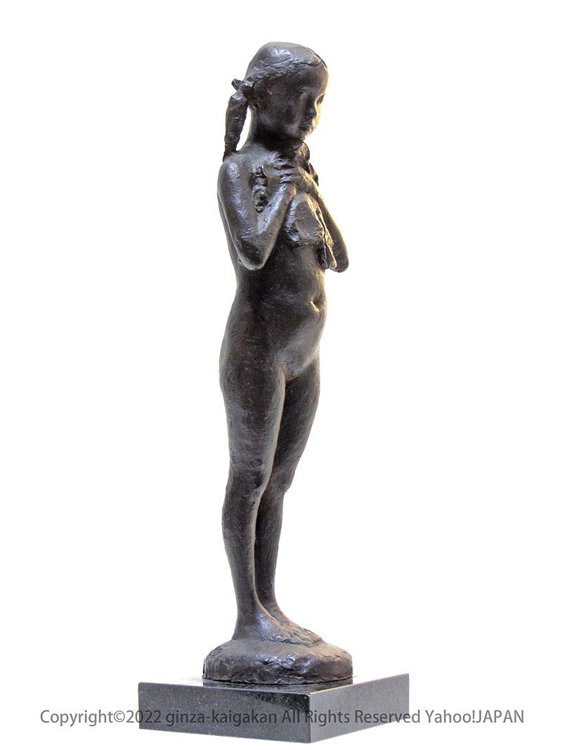 【GINZA絵画館】佐藤忠良 ブロンズ彫刻像「少女」１９８２年作・公式鑑定付き MA11A2G2B4J7Z の画像4