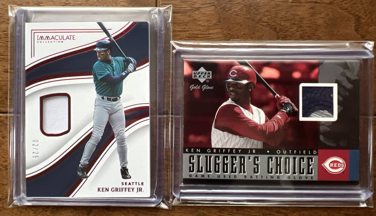 MLB　「Ken Griffey JR.」　メモラビリアカード　2枚セット　 /25　batting glove_画像1