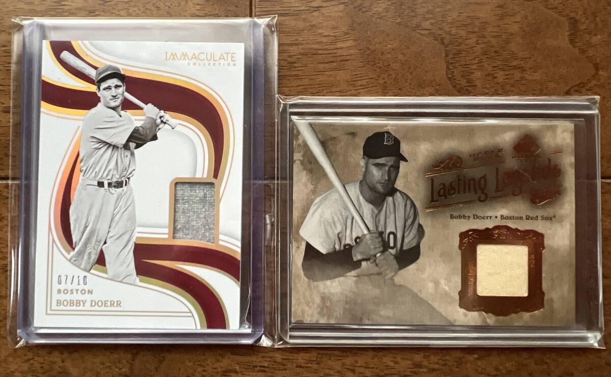 MLB　「Bobby Doerr」　メモラビリアカード　2枚セット　 /10　_画像1