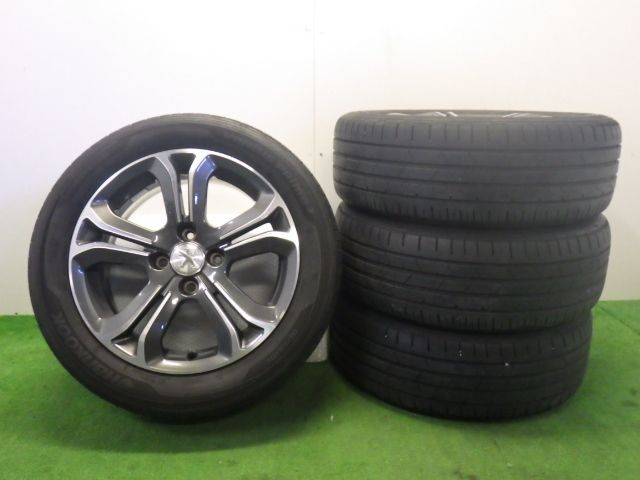 ★プジョー 208 A9系★4本セット 195/55R16 プジョー 純正 アルミ 108 4H 65mm 16インチ 6J +23 中古 タイヤ ホイール_画像1