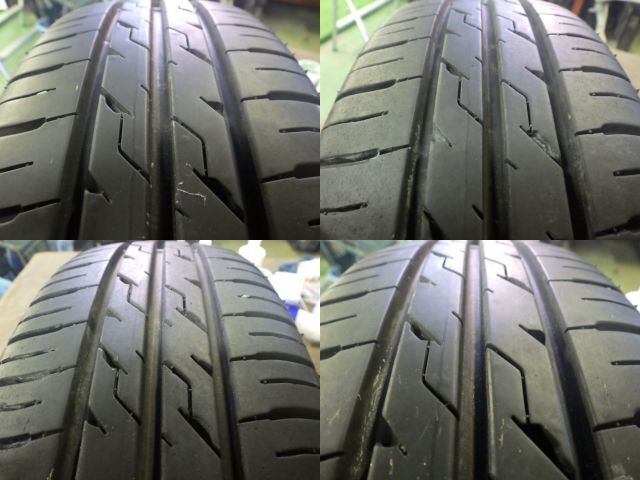 ★ラパン Gセレクション3 HE21S★4本セット 155/65R13 スズキ 純正 アルミ 100 4H 13インチ 4.00BJ +45 中古 タイヤ ホイール_画像8