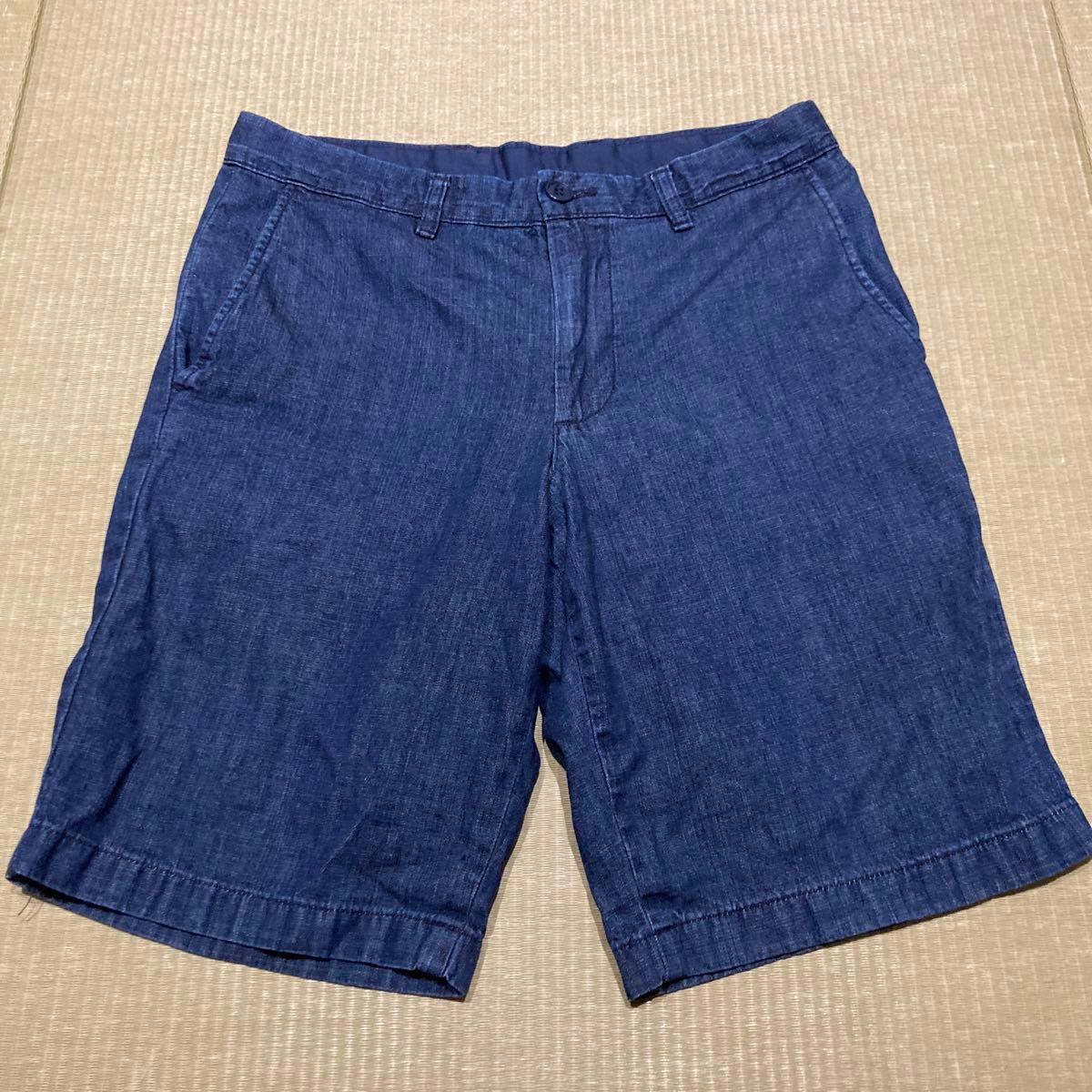 UNIQLO デニムハーフパンツ メンズ Sサイズ 087459 ショート UNIQLO デニムハーフパンツ メンズ Sサイズ 087459 ショート