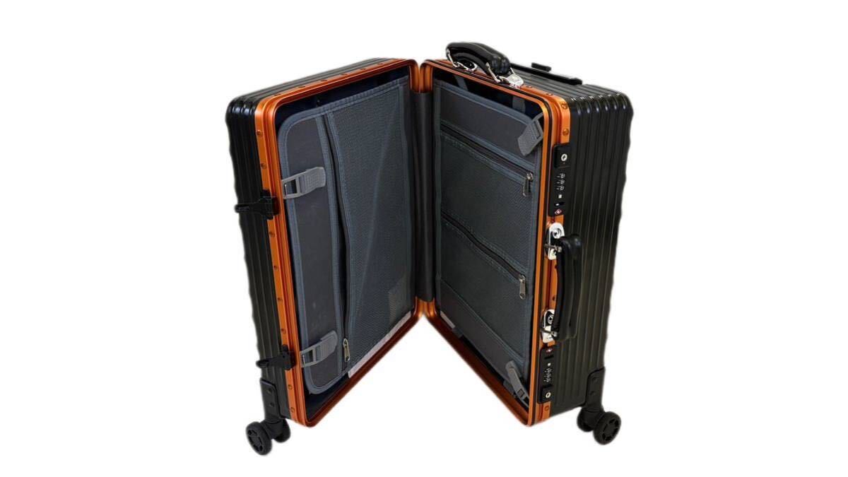 和柄　スーツケース 約30L 機内持込タイプ キャリーバッグ キャリーケース TSAロック ブラック _画像3