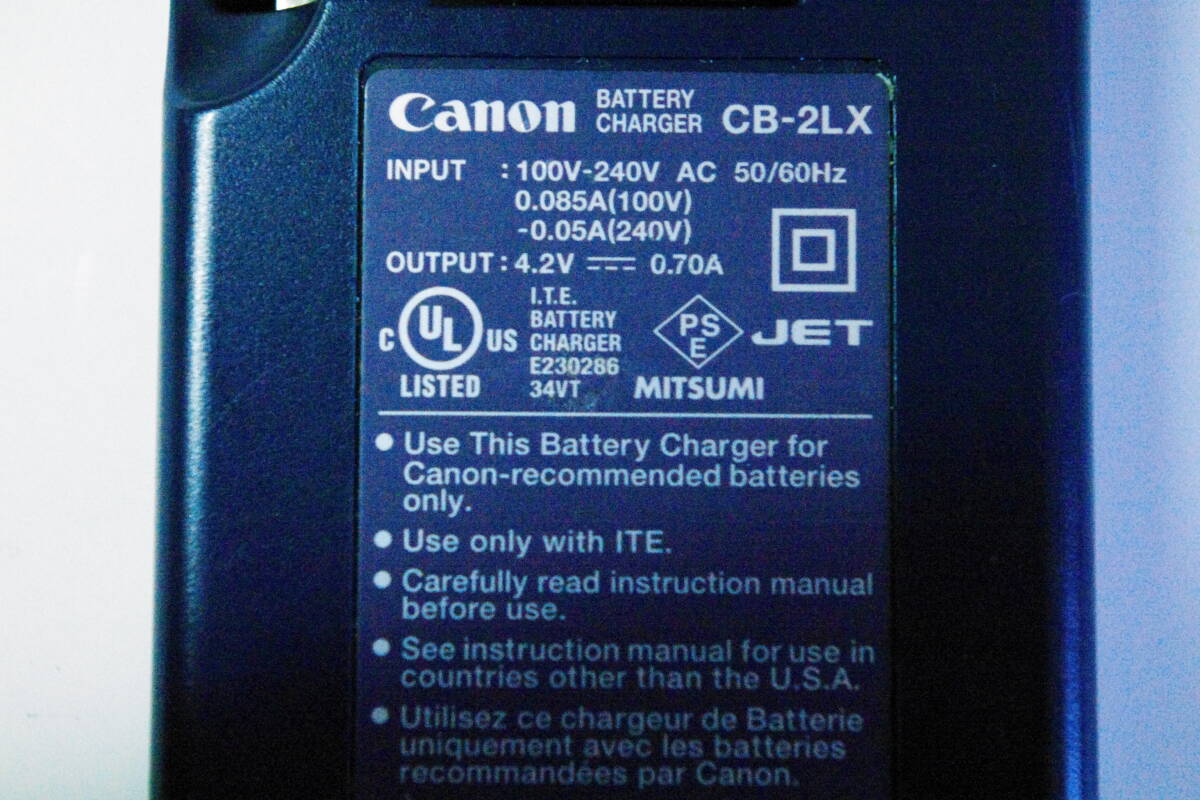 Canon　バッテリーチャージャー　CB-2LX ■JHC6_画像2