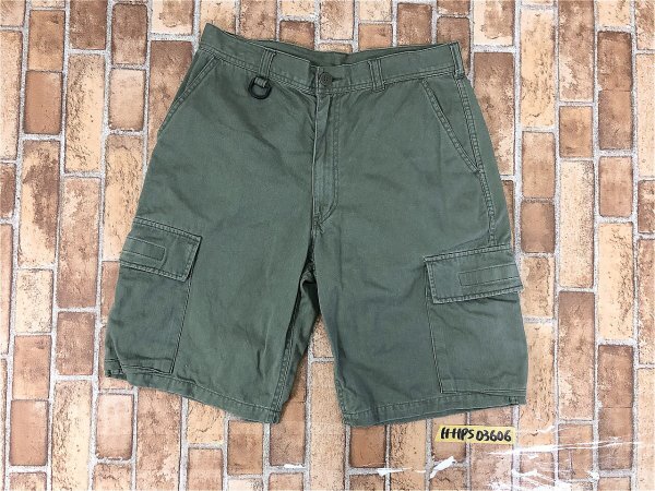 OUTDOOR アウトドアプロダクツ メンズ 綿 コットン カーゴ ショート ハーフ パンツ 79(M) カーキ グリーン ロゴラベル_画像1