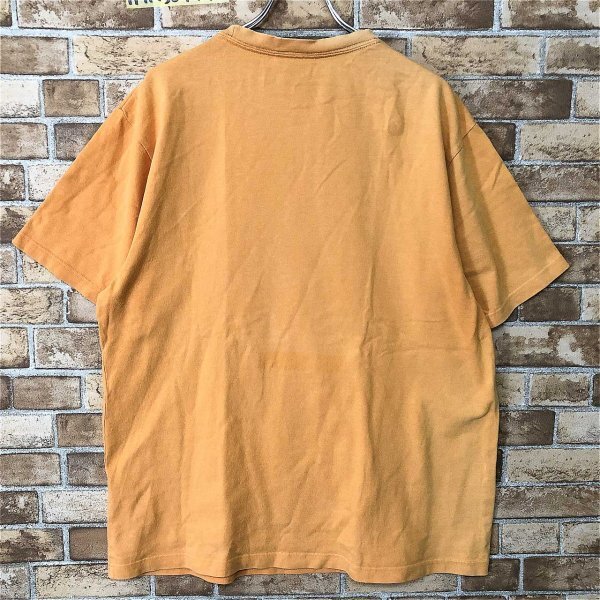 FATefei tea men's graphic print short sleeves T-shirt BIG size large size orange Street series 