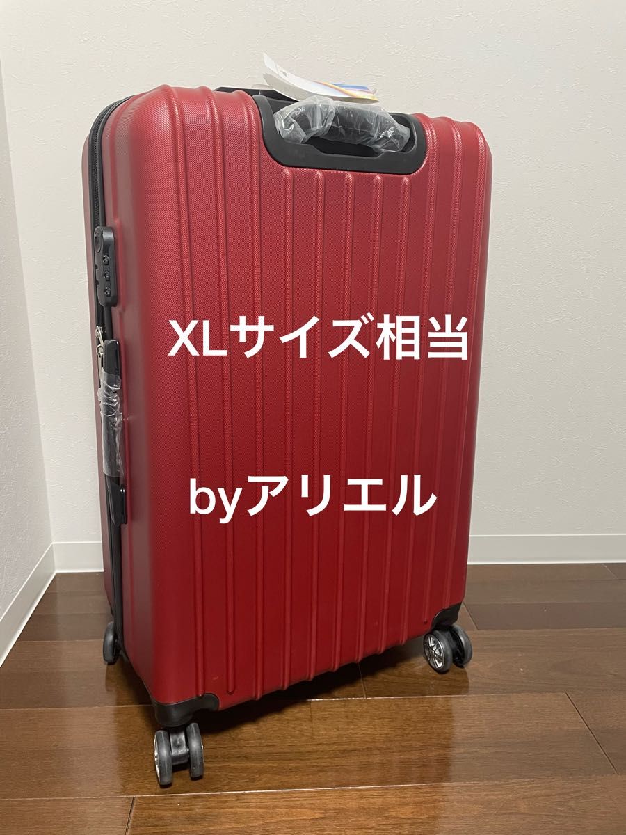 「大容量102L」新品 スーツケース Lサイズ XLサイズ相当 ワインレッド  大容量 102L キャリーバッグ