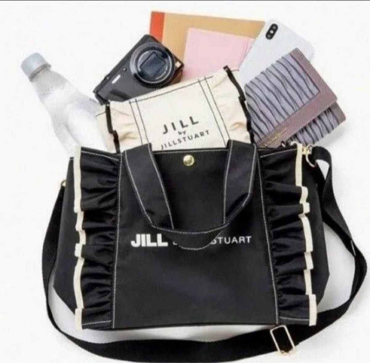 最終値下げ【新品未使用】JILLbyJILLSTUARTショルダーストラップ付フリルバッグ 2Way