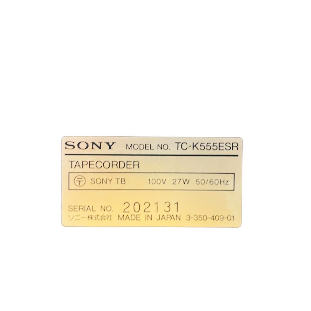 A05015 SONY カセットデッキ TC-K555ESR TEAC ソニー テープレコーダー ステレオ オーディオ機器 _画像6