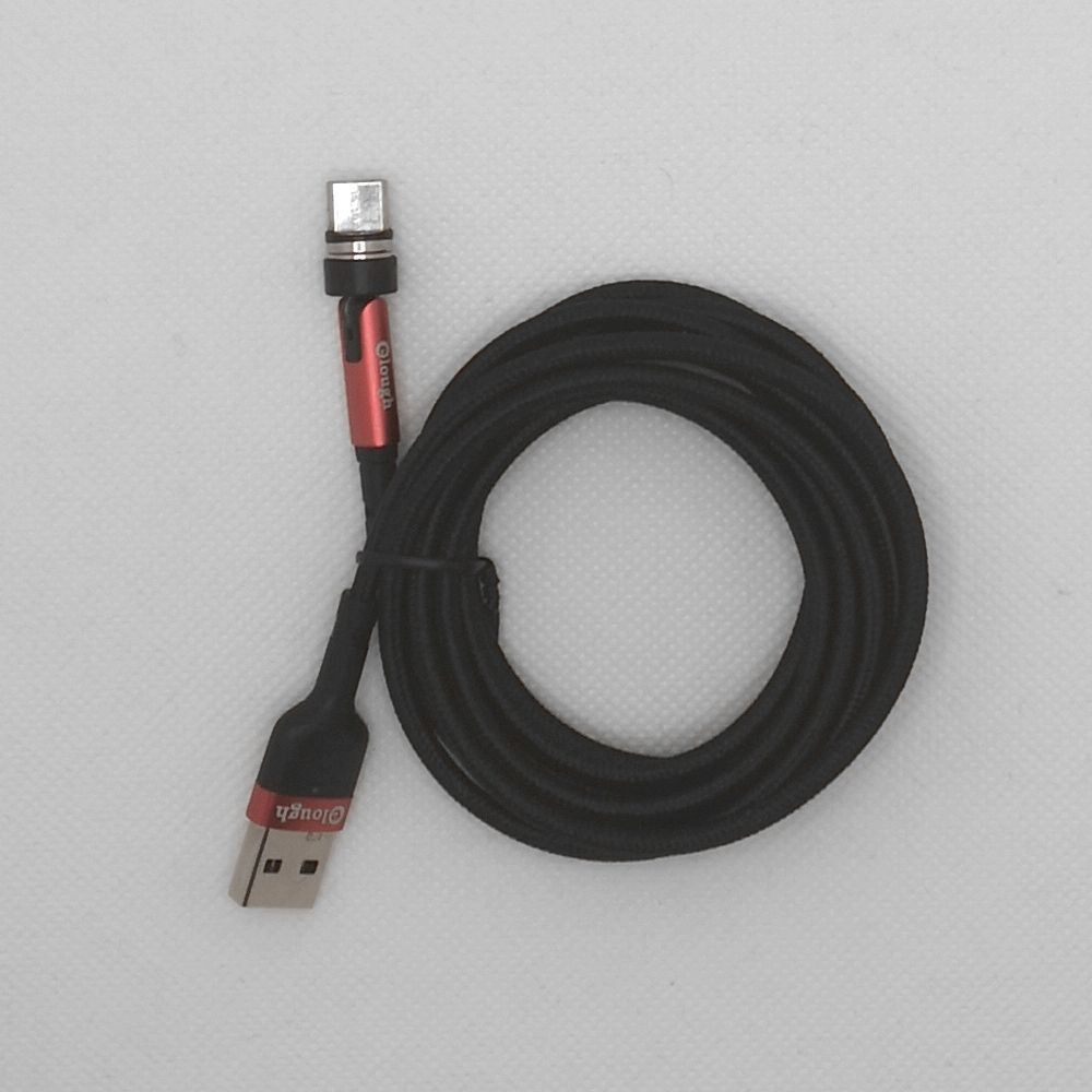 Type-C　２ｍ赤色３本曲るマグネット磁石式USB充電通信ケーブル　タイプC_画像2
