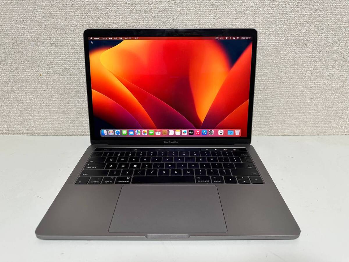 2105-２ １円スタート MacBook Pro 2017 13-inch A1706 CPU-i7 3.5GHz USキーボード スペースグレイ_画像1