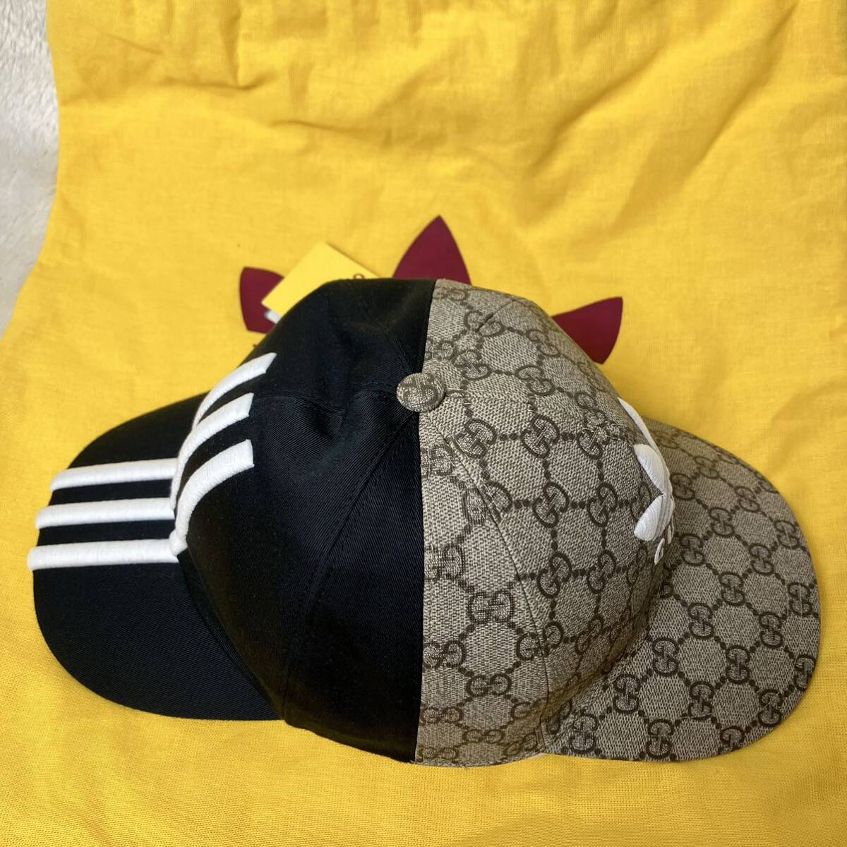 新品　GUCCI adidas コラボ　キャップ　両ツバ_画像3