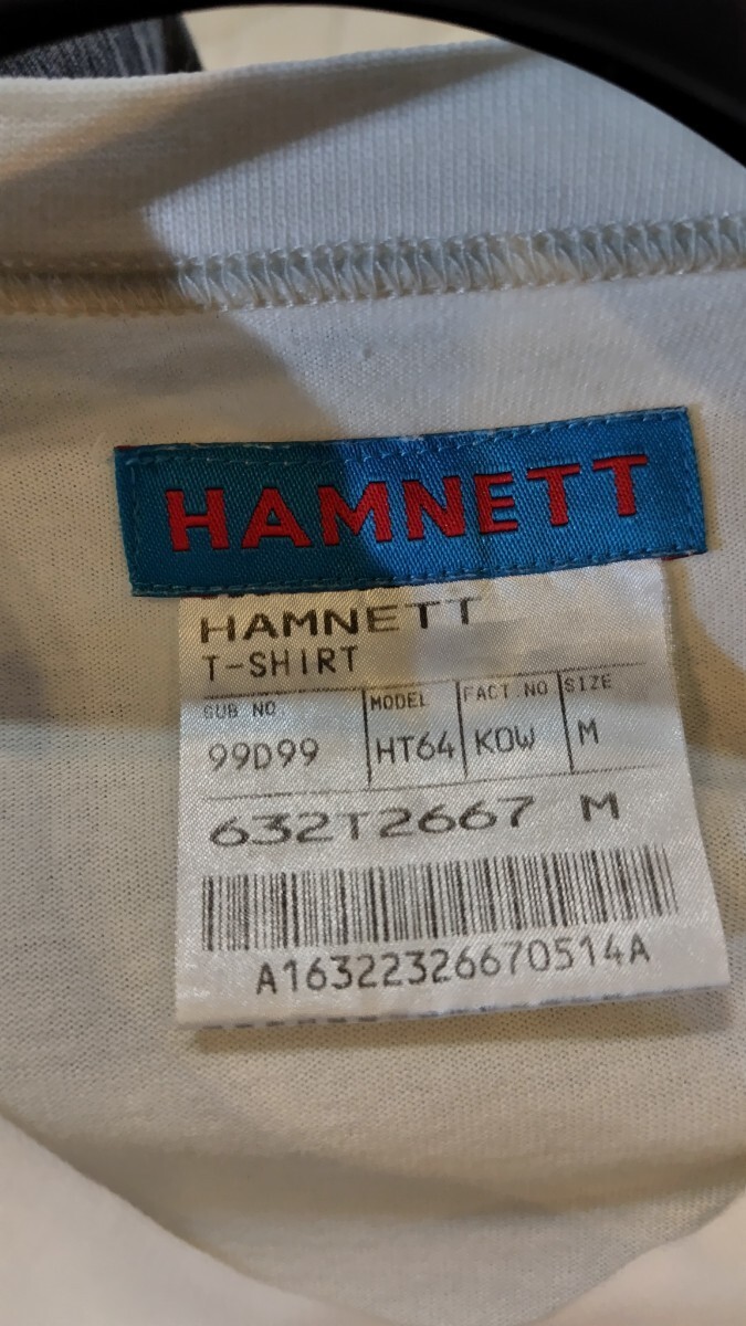 半袖Tシャツ　ハムネット　hamnett オフホワイト　Mサイズ　メンズトップス