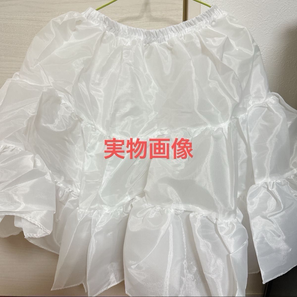 パニエ　50cm 白　ドレス　チュール　パーティ　コンパクト　ダンス コスプレ