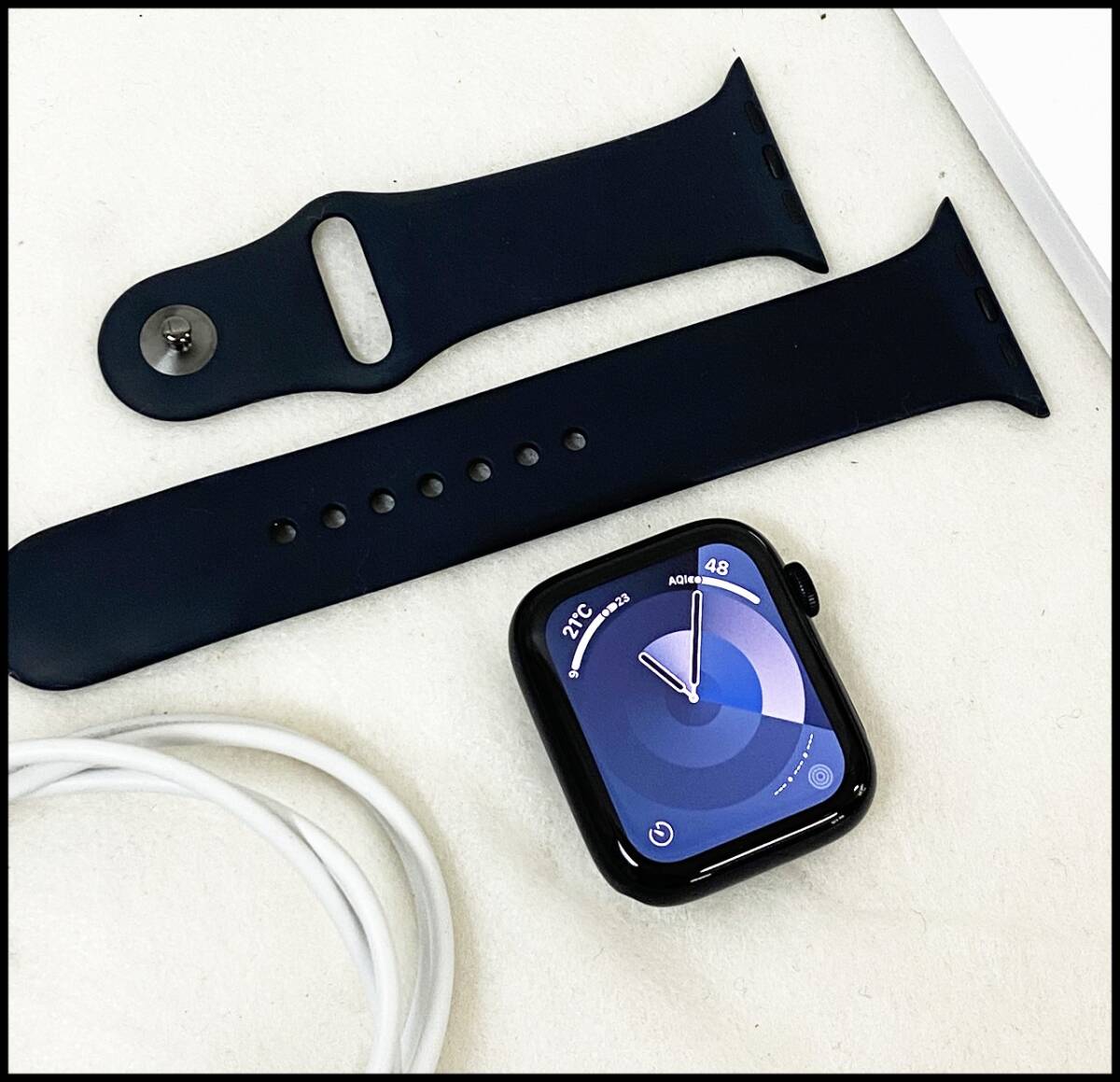  б/у Apple Watch SE2 no. 2 поколение 44mm GPS модель A2723 MRE93J/A midnight спорт частота Apple часы аккумулятор 98%