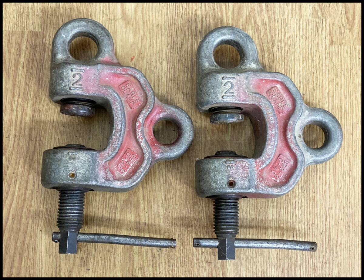 中古 イーグルクランプ SBB-2t 0-40mm 2t x2個セット ねじ式全 中古 イーグルクランプ SBB-2t 0-40mm 2t x2個セット ねじ式全