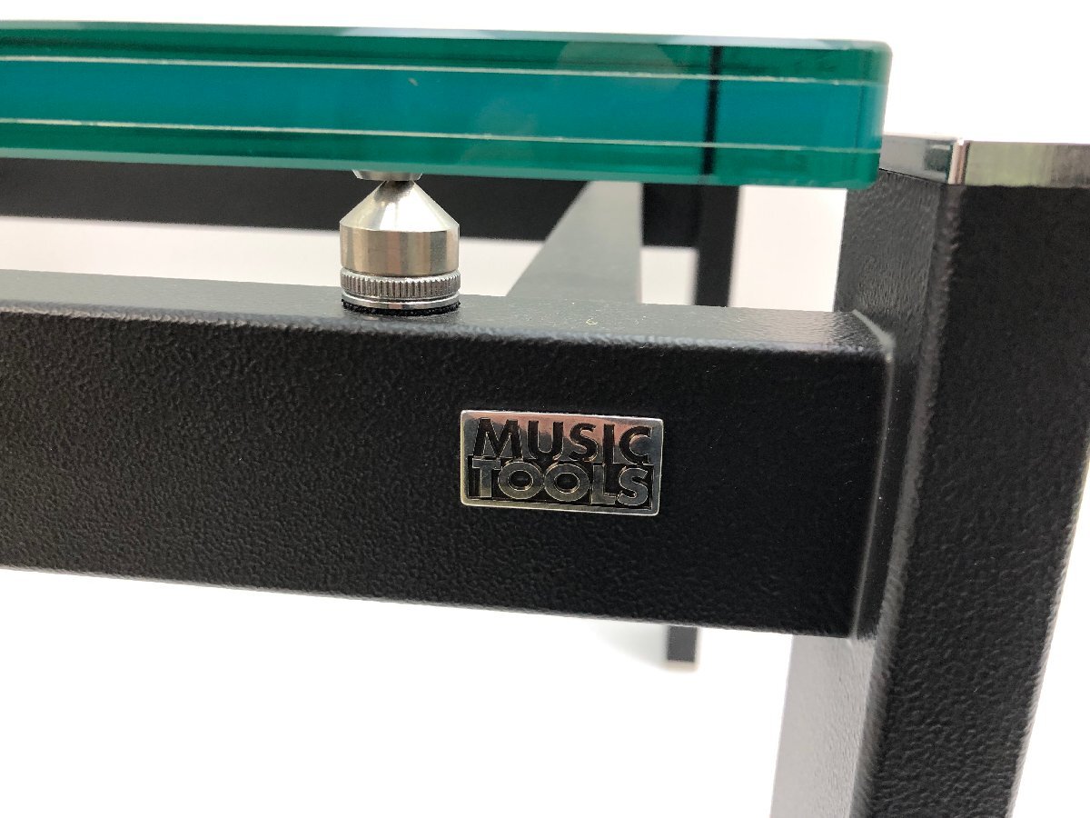 美品★MUSIC TOOLS IRN40V モジュラーシェルフラック ガラスシェルフ + フレームセット 40cmタイプ オーディオラック Y05008Nの画像5