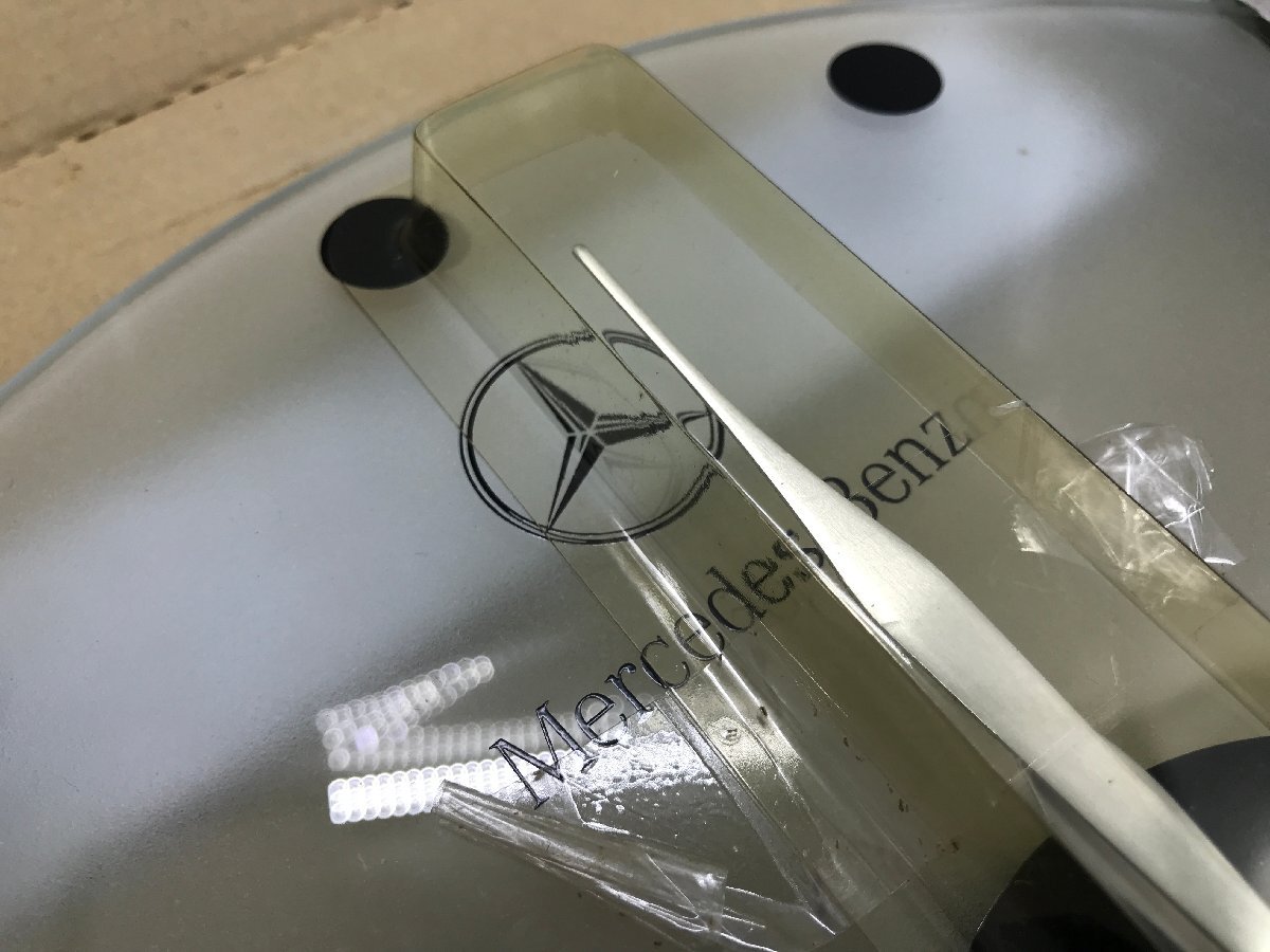 未使用 Mercedes-Benz メルセデス・ベンツ 掛け時計 ガラス製 ウォールクロック 箱付き 1円～ 03045Sの画像3