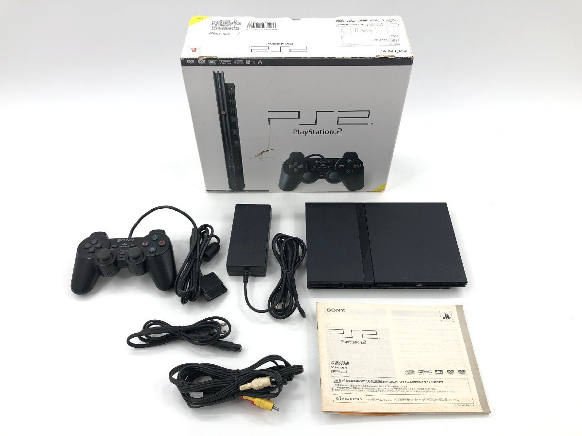 SIE ソニー プレイステーション2 PS2 プレステ2 据え置きゲーム機 テレビゲーム チャコール・ブラック SCPH-70000 04177Nの画像1