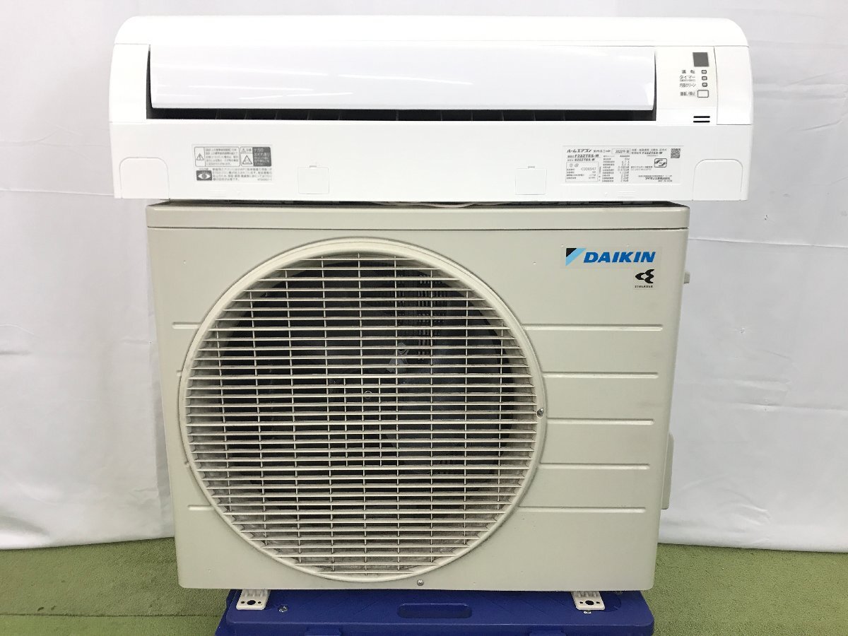 美品♪ダイキン DAIKIN エアコン おもに6畳用 6畳～9畳 2.2kW 100V 平行型 ストリーマ S22ZTES-W(F22ZTES-W + R22ZES) 2022年製 TD05033N_画像1