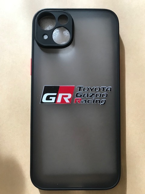 送料無料！GR Gazoo Racingロゴ iphone15プラス用ケース ヤリス スープラ 86 コペン カローラ アクア ランクル CHR プリウスの画像1