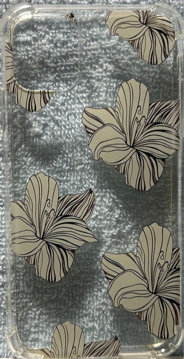 iPhone11ケース　花柄　クリア　レトロ花柄 花柄 和風の絵 スマホケース アニメ ホワイト レトロ花柄