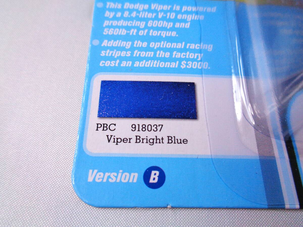 ◆JOHNNY LIGHTNING ジョニーライトニング 1/64 2008 Dodge Viper SRT10 ACR Viper Bright Blue ダッジ ブルーの画像8