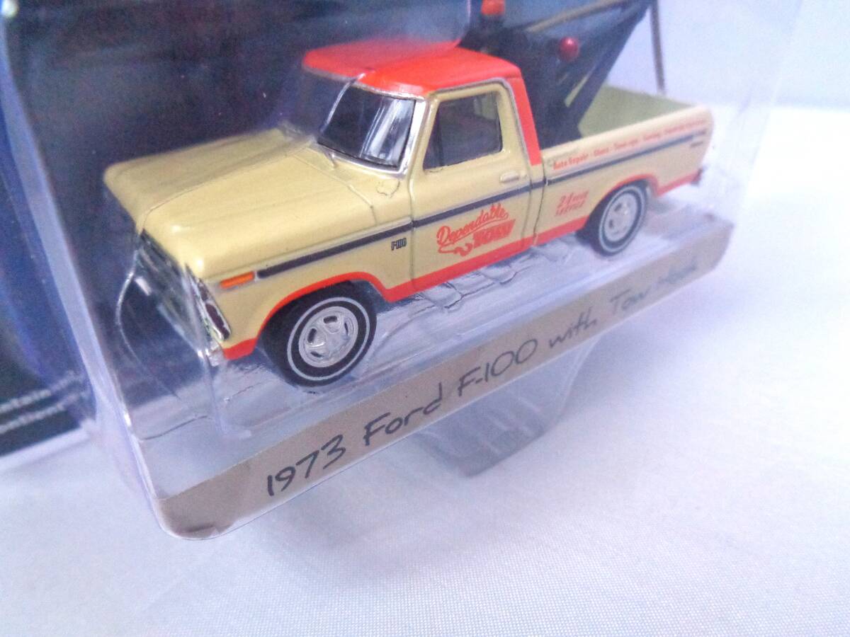 ◆グリーンライト　GREENLIGHT　1/64　1973 Ford F-100 with Tow Hook　フォード　ブルーカラー　シリーズ7_画像2