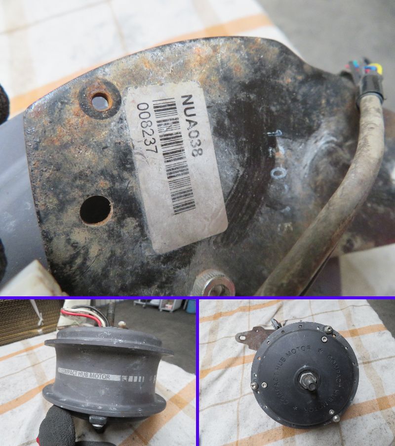 U-406* bicycle motor?*3 point set *Panasonic etc*COMPACT HUB MOTOR* parts / parts * part removing * junk 