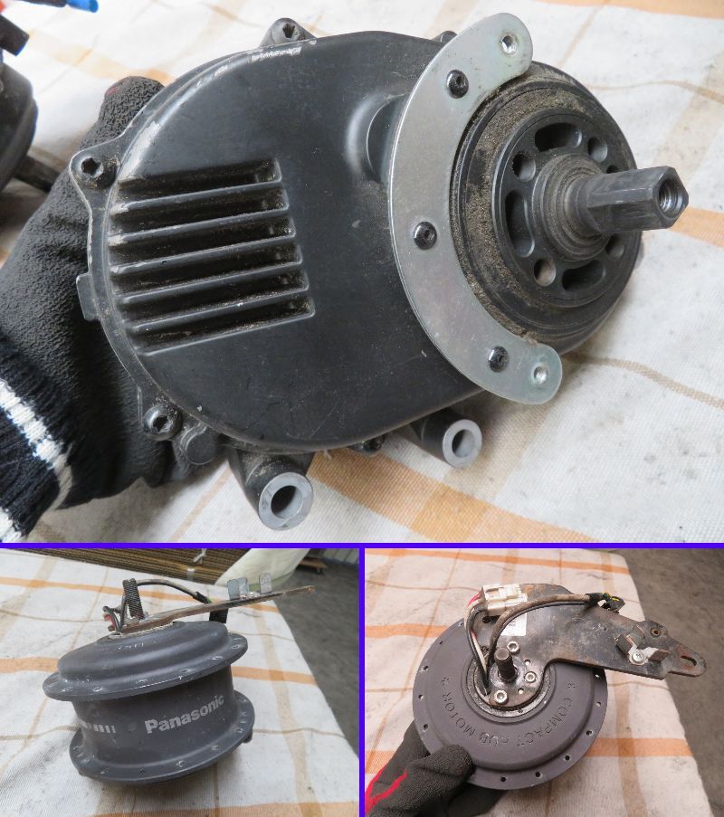 U-406* bicycle motor?*3 point set *Panasonic etc*COMPACT HUB MOTOR* parts / parts * part removing * junk 