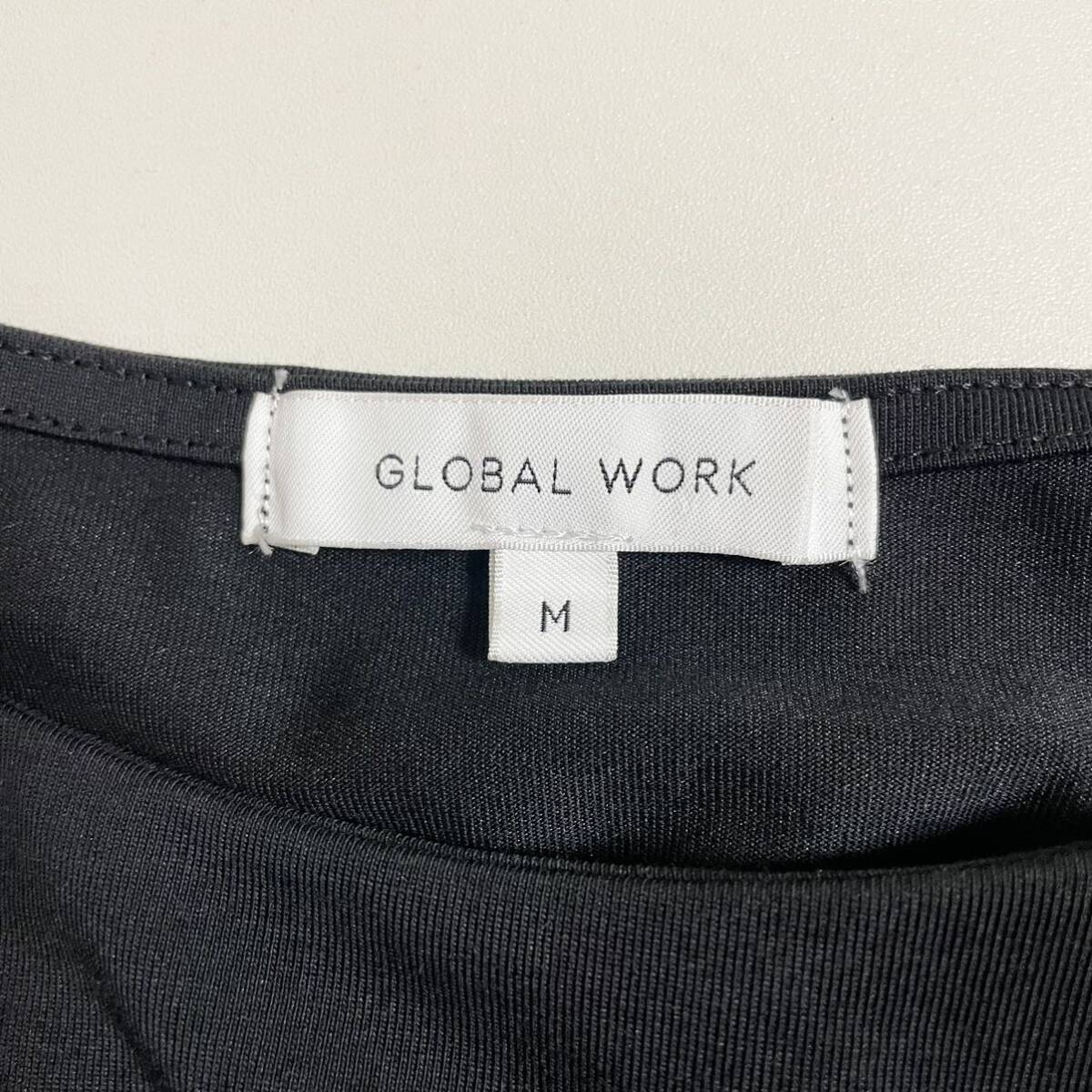 即決★GLOBAL WORK グローバルワーク バルーンスリーブ カットソー Tシャツ トップス M ブラックの画像4