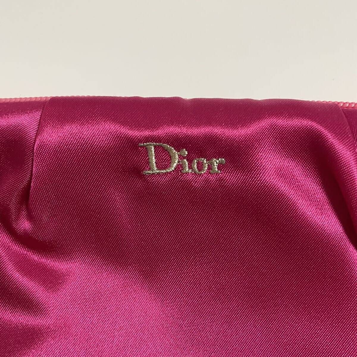 即決★Christian Dior ディオール サテン レース ポーチ ピンク 未使用 美品