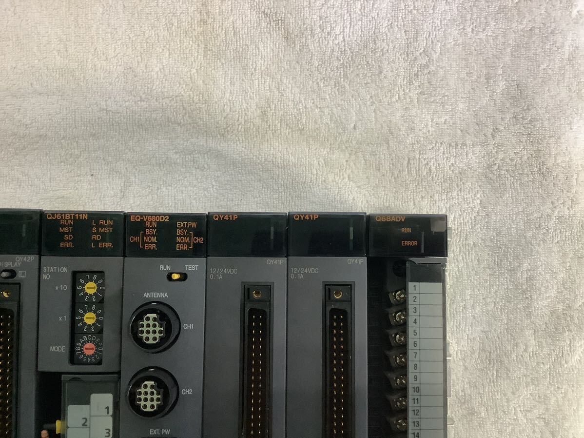 三菱MITSUBISHI MELSEC PLC Q61P,Q13UDEHCPU,QY42Px2,QJ61BT11N,EQ-V680D2,QY41Px2,Q68ADV 9ea 中古品_画像5