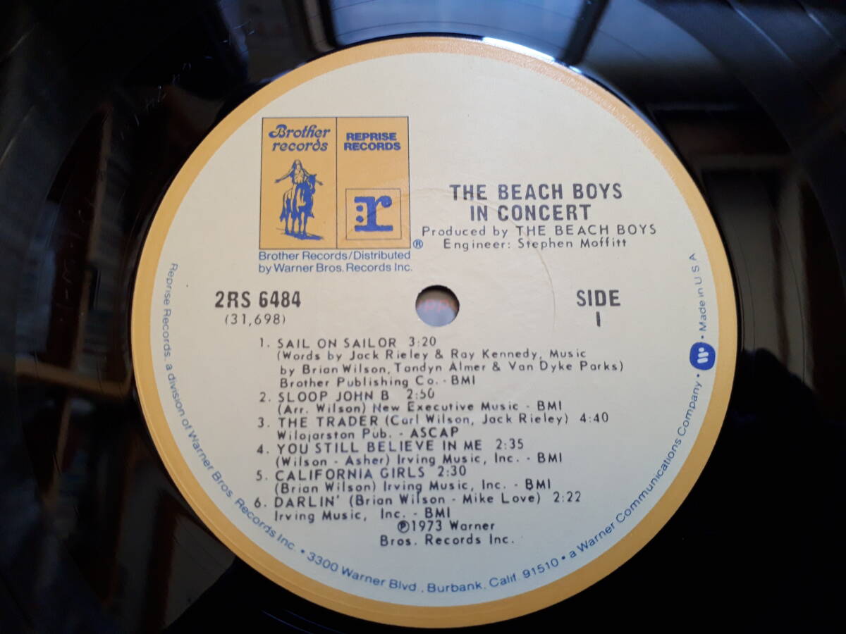 ザ・ビーチ・ボーイズ (THE BEACH BOYS) / IN CONCERT / 2枚組 / US盤 オートチェンジャー用？ / 中古です。_画像5