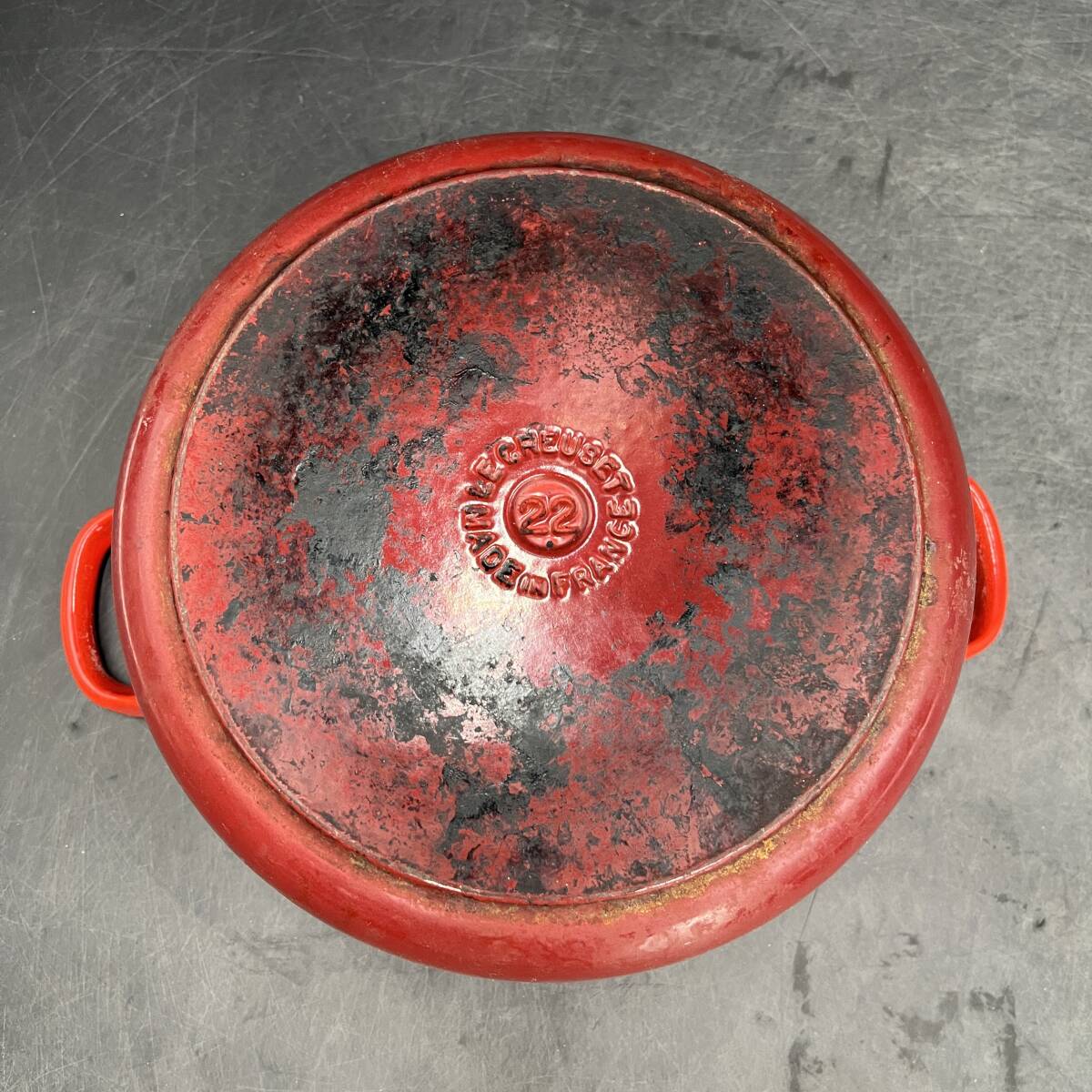 LE CREUSET 両手鍋 グリルパン セット 22 レッド 赤 _画像6