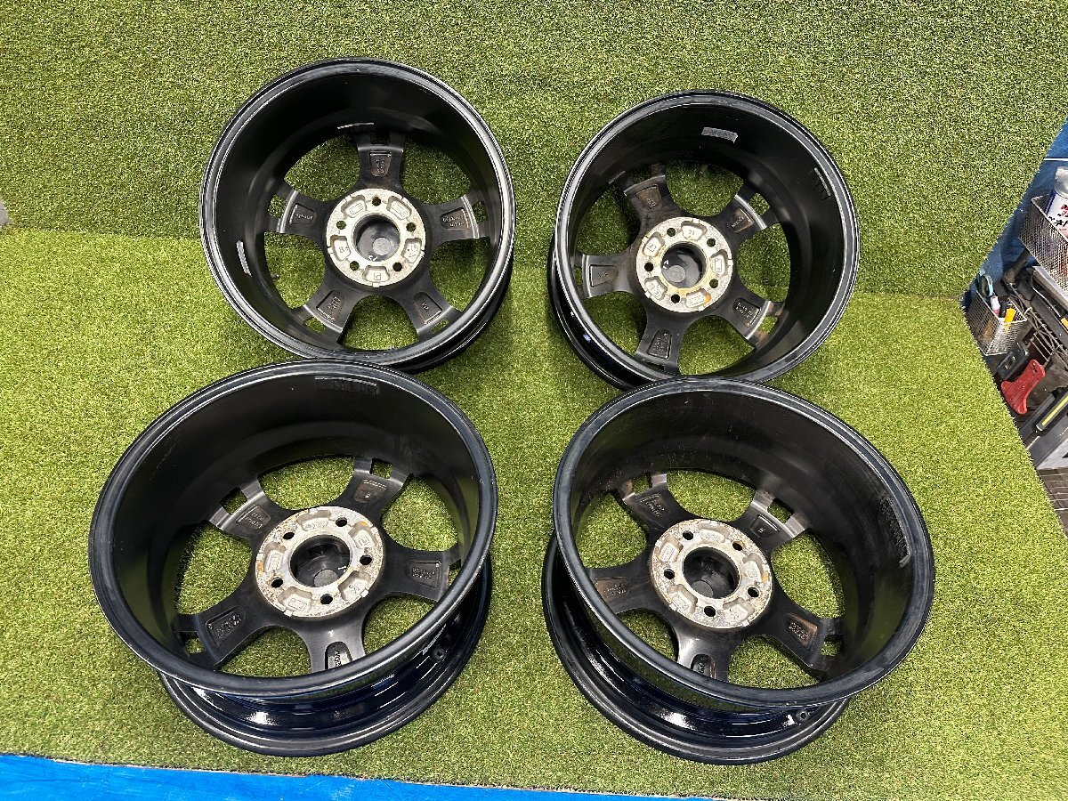 社外 三菱 デリカD5 CV5W weds KEELER 16インチ ホイール4本セット 中古品 PCD114.3 16x7J 5H ブラック系 +38mm 約70mm_画像2